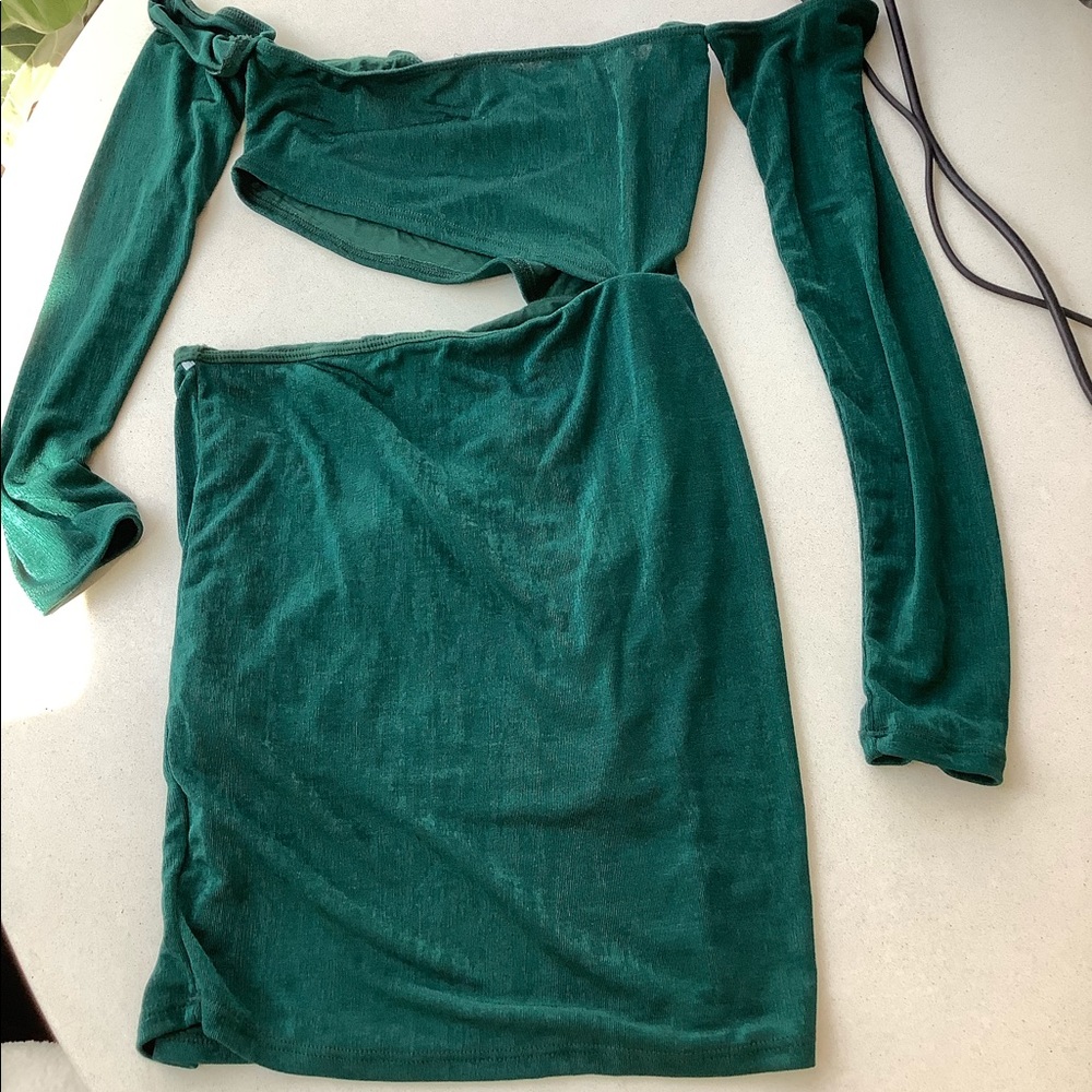 Fashion Nova NWOT Forest Green Dress XS
